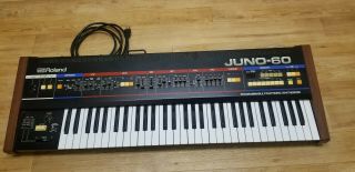 Vintage Roland Juno - 60 Ju - 60 Keyboard Synthesizer Analog Rare