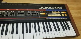Vintage Roland Juno - 60 JU - 60 Keyboard Synthesizer Analog Rare 5
