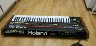 Vintage Roland Juno - 60 JU - 60 Keyboard Synthesizer Analog Rare 7