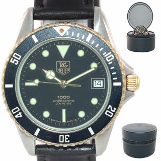 Vtg Tag Heuer Professional Black Matte 37mm Quartz 200m Dive 980.  020b Watch
