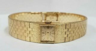 Vintage Retro 18k Yellow Gold Case & Band 17 Jewels Rolex Precision Ladies Watch