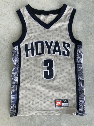 Allen Iverson Authentic Georgetown Nike Jersey Size 36 Rare Vintage Hoyas