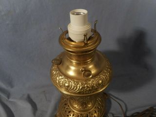 Antique B&H Bradley & Hubbard Electrified Brass table Lamp 