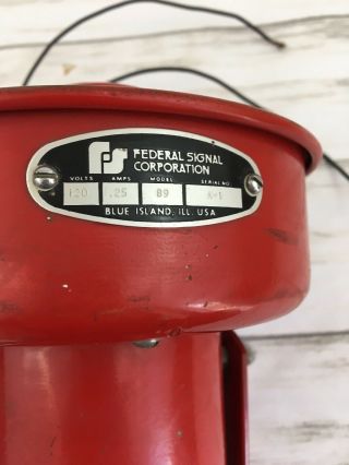 Federal Signal Corporation B9 Siren Vintage 3