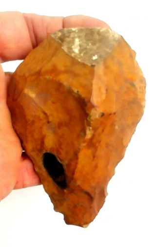 277 gram Flint Stone Hand Axe Awesome Patina Neanderthal Paleolithic Artifact 6