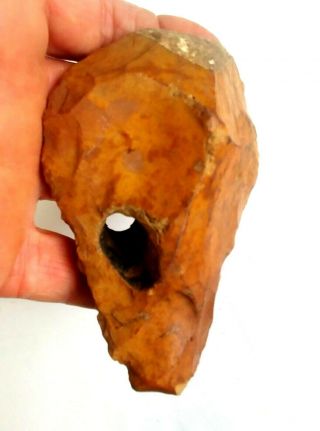 277 gram Flint Stone Hand Axe Awesome Patina Neanderthal Paleolithic Artifact 7