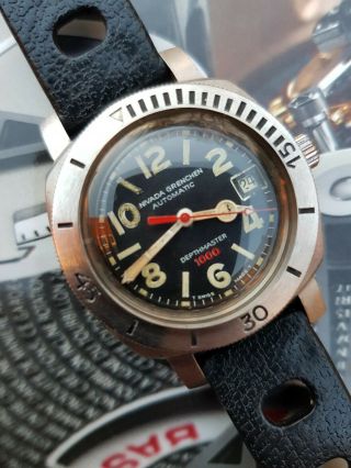 Nivada Grenchen Depthmaster 1000 Baby Panerai Vintage Diver Profesional