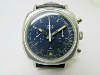 Vintage Heuer Camaro Stainless Steel Chronograph Valjoux 7734 Men Watch