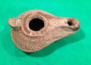 3rd To 5th Century A.  D.  Oil Lamp From Southern Syria