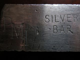 Vintage Silver Bar 100.  oz 99.  9,  Fine Silver Stamped P.  M.  C.  VERY RARE 6
