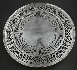 1907 1947 Tiffany & Co Makers Sterling Silver Footed Cake Plate 9.  4 Troy Ounces