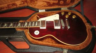 Vintage 1983 Gibson Les Paul Standard Electric Guitar Wine Red w/ Case 8
