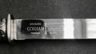 Vintage Gorham Sterling Silver Handle Chantilly Set of 8 Steak Knives No Mono 3