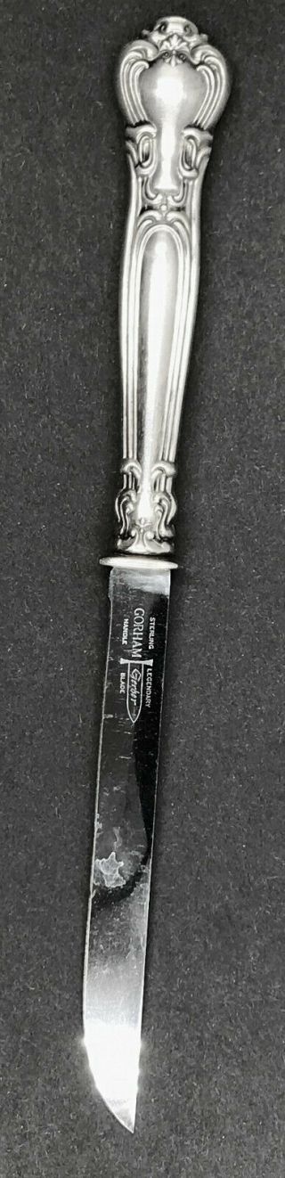 Vintage Gorham Sterling Silver Handle Chantilly Set of 8 Steak Knives No Mono 4