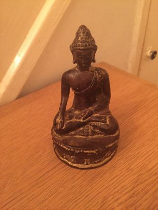 Brass Buddha Statue Approx 5” Loft Find