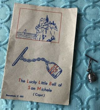 The Lucky Little Bell From San Michele With Brochure & Military Record 1944