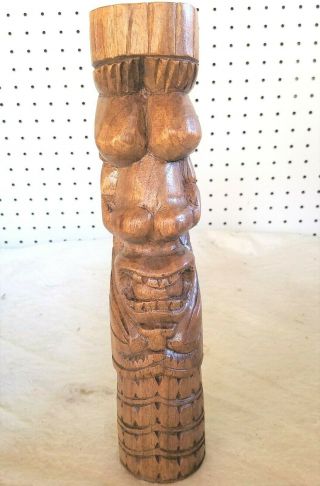 Brown Tiki Statue Hand Carved Found On My Travels In Europe