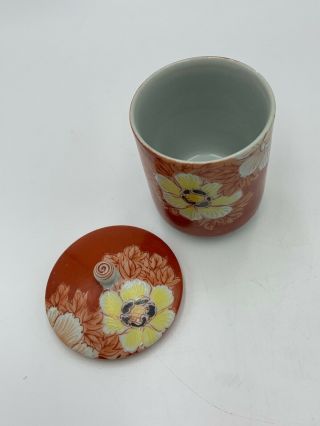 Antique Vintage Japanese Tea Cup with Lid Cover Signed 5