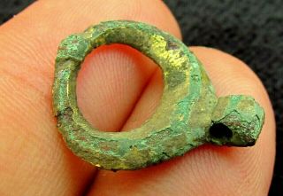 Rare Type Norse Bronze Gold Plated Pendant LUNAR - Máni circa 800 AD (, 966) 3