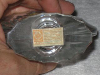 Vintage Guerlain Baccarat Style Shalimar Perfume Bottle 2 OZ - Empty 5 3/4 