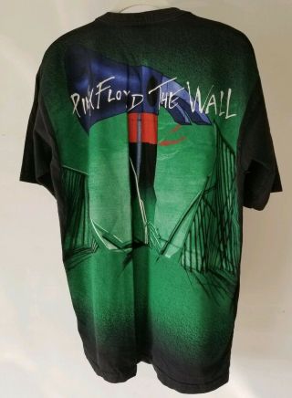 Vintage Pink Floyd The Wall t shirt Large (G) Front - Back Graphics - NOT Winterland 2