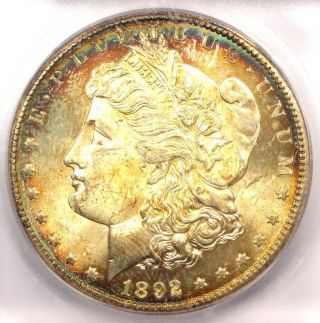 1892 - Cc Morgan Silver Dollar $1 - Icg Ms65 - Rare In Ms65 Grade - $6,  560 Value