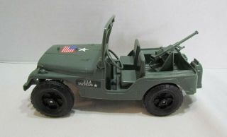 Processed Plastic Co.  U.  S.  Army Jeep W/ Gun 8 " Vintage C.  1980 