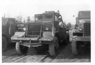 Org Wwii Photo: American Transport Truck With Winch