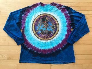 Vtg Grateful Dead L/s T - Shirt Xxl 1999 Magician Skeleton Band Tie Dye Poker 90s