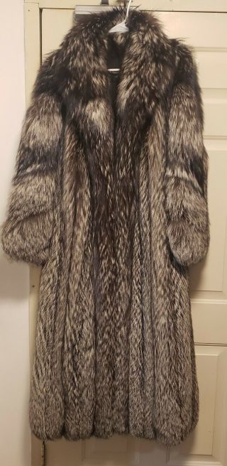 Sdrougias Ny 100 Tanuki Raccoon Fur Coat Jacket Condtion Full Length $4500
