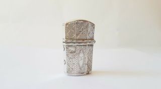Stunning Samuel Pemberton Solid Sterling Silver Scent / Etui Box 1791