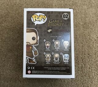 RARE Pop Headless Ned Stark 02 Game Of Thrones SDCC 2013 Limited Exclusive 7