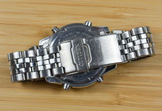 Vintage CITIZEN C300 Q00192 Promaster NAVIHAWK Stainless Steel Chronograph Watch 3