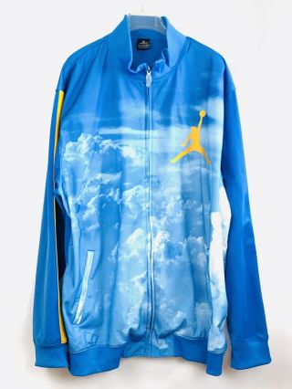 Nike Air Jordan Track Jacket Vintage Blue Windbreaker Size 4xl Extra Large Coat