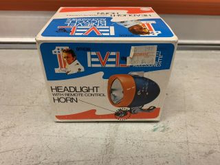 Vintage 1974 Evel Knievel Bicycle Accessories Headlight W/ Remote Control Horn