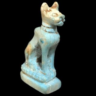Egyptian Cat Statue,  Late Period 664 - 332 Bc (3)
