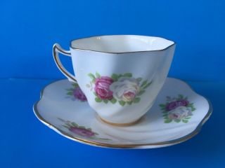 Vintage " Clare " Bone China Teacup And Saucer Set 383