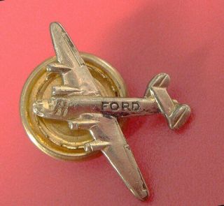 Vintage Wwii - Era Ford Motor Co B - 24 Bomber Airplane; Willow Run Mi Employee Pin