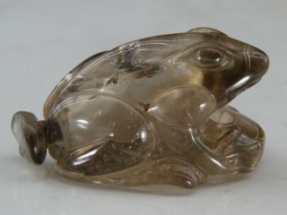 Chinese Exquisite Handmade Frog Crystal Snuff Bottle