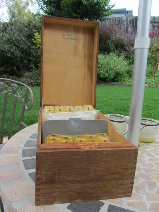 Vintage Globe - Wernicke Oak File Box,  10 " X6.  5 " X8.  5,  " No.  7510 - C Peerless Tray