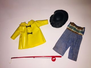 Rare VINTAGE 1952 VOGUE GINNY Sport Series Fisherman Doll With Tag And Pole 2