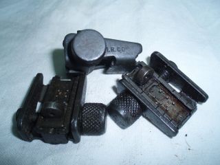 M1 Carbine Stamped Adjustable Rear Sight,  " H " In Shield Marked,  Wwii