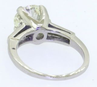EGL USA LG designer vintage Platinum 1.  79CT VS1 diamond wedding ring size 5.  25 3