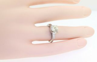 EGL USA LG designer vintage Platinum 1.  79CT VS1 diamond wedding ring size 5.  25 5