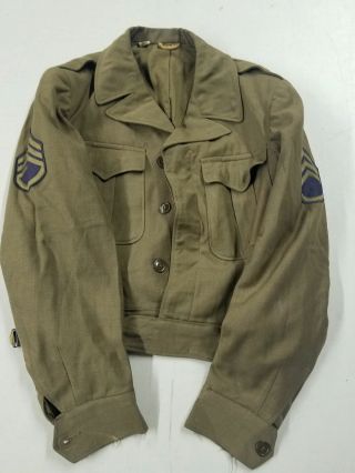 Wwii Us Army Ike Jacket With Rank Patches