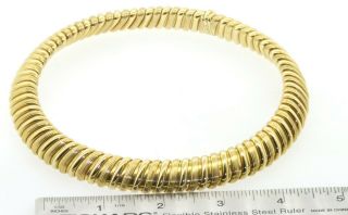 Bvlgari vintage 1980s heavy 18K gold elegant high fashion choker necklace w/ box 4