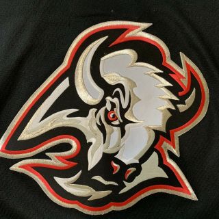 Buffalo Sabres CCM Vintage 90 ' s black Goat Head Jersey Jason Woolley 5 XL NHL 8
