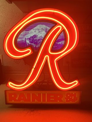 Large Vintage Rainier Beer Neon Sign