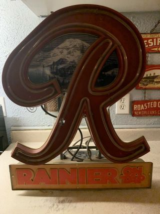 Large Vintage Rainier Beer Neon Sign 2