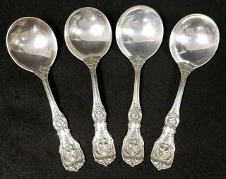 Set Of 4 Francis 1st Cream Soup Spoons By Reed & Barton Sterling Silver 5 7/8 "